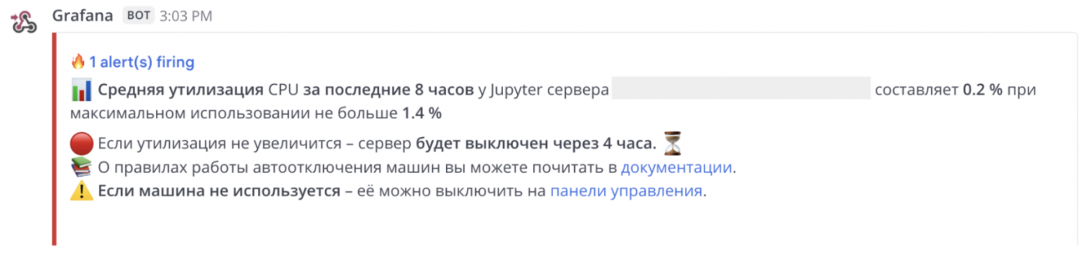 Алерты по пользователям в канале